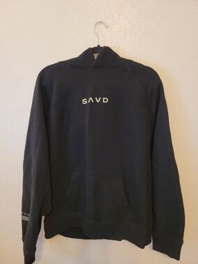 SAVD Faith Fashion Fitness Black John 3:16 Christian Hoodie Size Medium